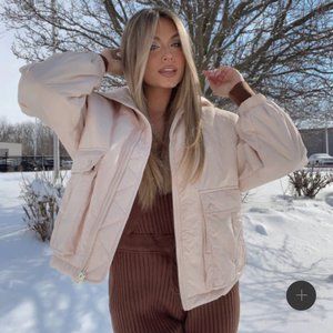 Light Pink Bomber Jacket